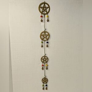 Brass Pentagram Bell Wind Chime